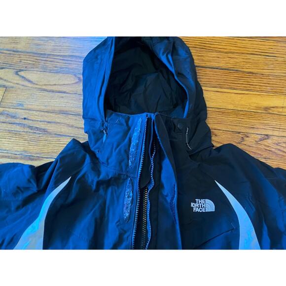 North Face Jacket Womens L Black HyVent Detach Hood Waterproof Rain Outdoor Coat - Picture 16 of 16